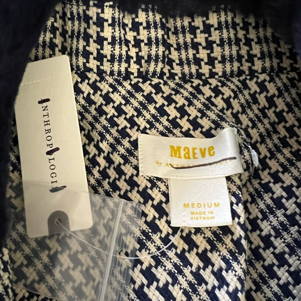 Anthropologie Maeve Tweed Faux Fur-Collar Jacket NWT - Picture 6 of 12